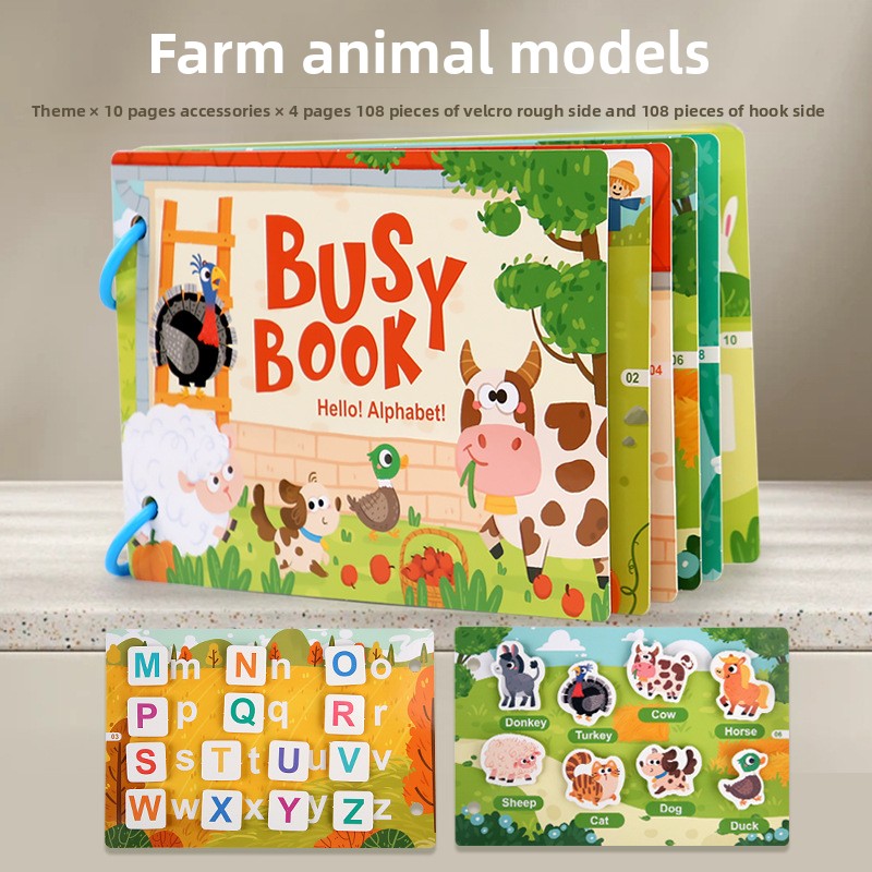 Kids Reusable Sticker Book - Educational Learning Activity Book
