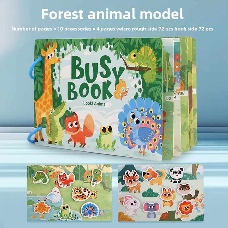 Kids Reusable Sticker Book - Educational Learning Activity Book