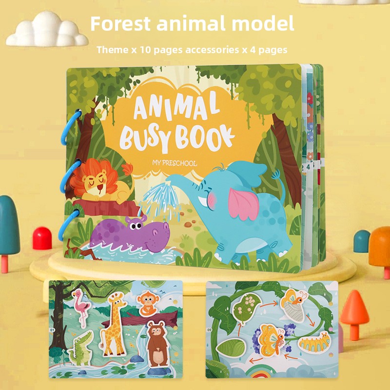 Kids Reusable Sticker Book - Educational Learning Activity Book